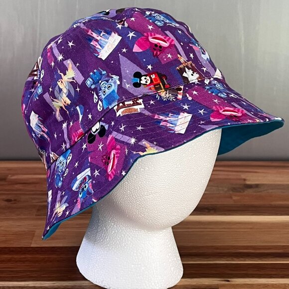Disney x Joey Ghou Reversible Bucket Hat Mickey Castle Haunted Mansion Stitch - Picture 1 of 11
